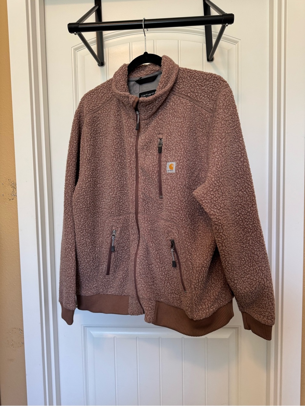 Carhartt Men’s Lightweight Sherpa Jacket in Dusty Rose Brown